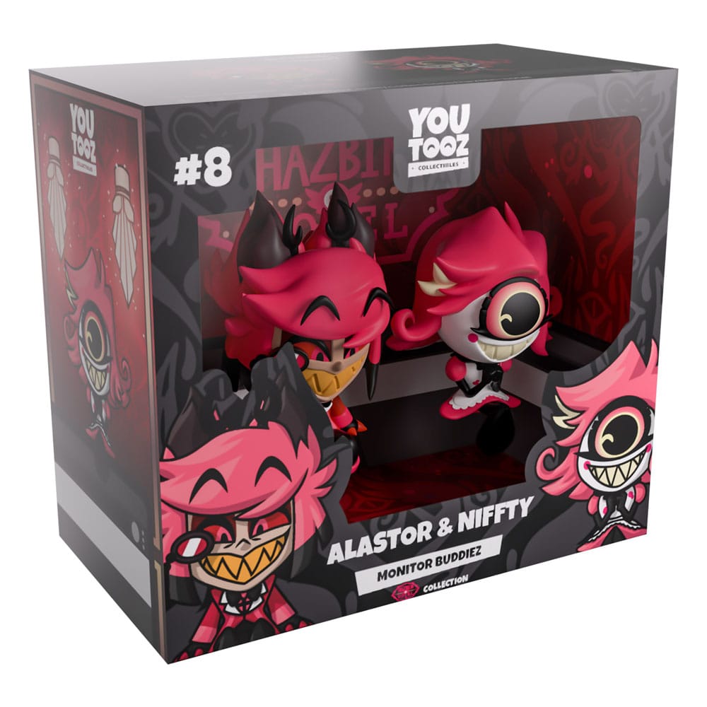 Hazbin Hotel - Alastor & Niffty Monitor Buddiez - Vinyl Figuren