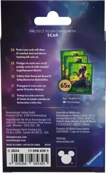 Disney Lorcana TCG: Azurblaues Meer - Kartenhüllen - Scar