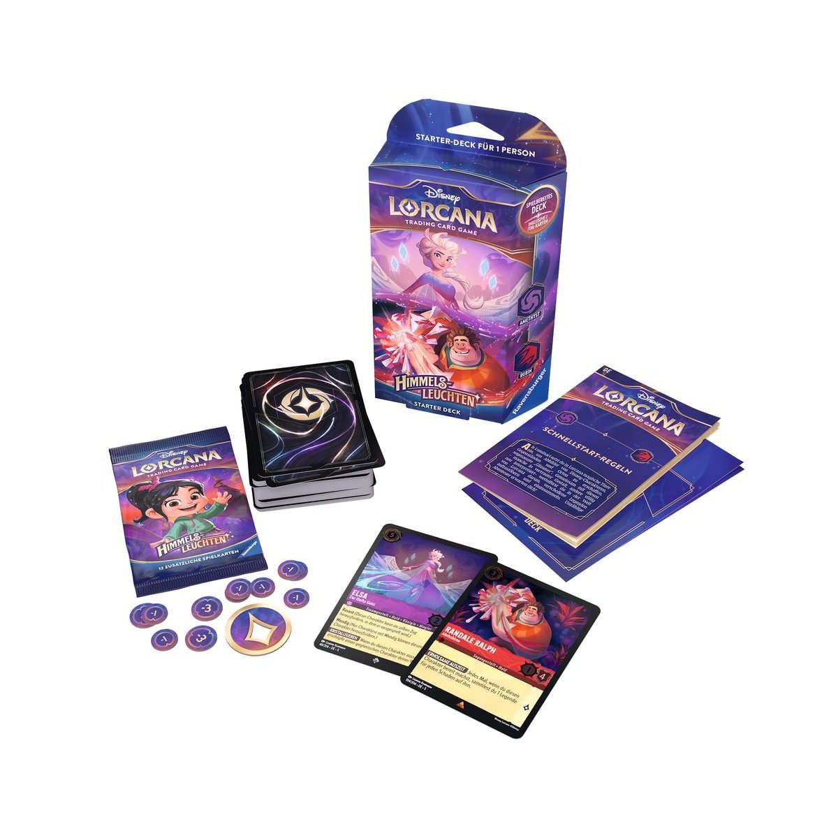 Disney Lorcana: Himmelsleuchten - Starter Deck Amethyst und Rubin DE