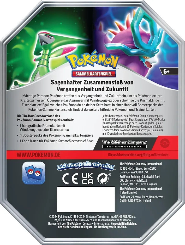 Pokémon TCG - Windewoge EX - Paradoxclash Tin Box - DE