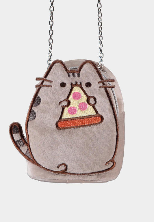 Pusheen mit Pizza - Mini Umhängetasche