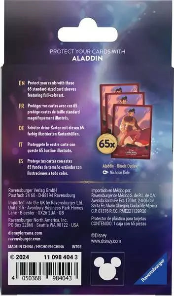 Disney Lorcana TCG: Himmelsleuchten - Kartenhüllen - Aladin