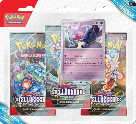 Pokémon TCG Karmesin & Purpur - Stellarkrone 3-Pack Blister